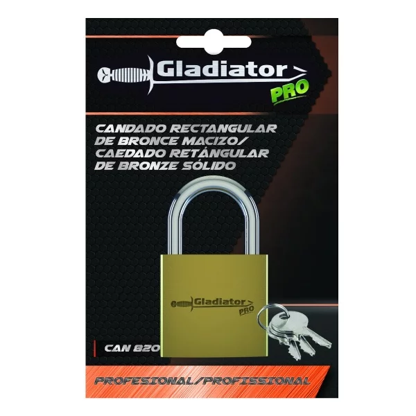 Candado De Bronce Macizo 20mm Gladiator Pro Can820