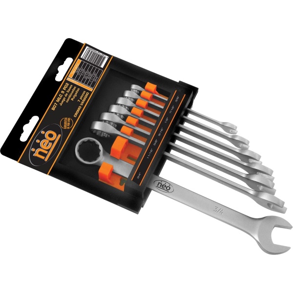 Juego De Llaves Combinadas Pulgadas Neo B07mlc9m02 7 Piezas