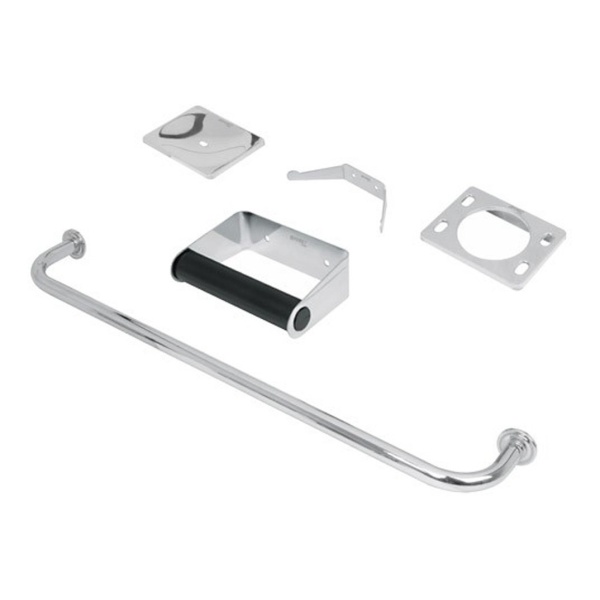 Kit Para Baño 5 Piezas Con Toallero De Barra Foset-basic