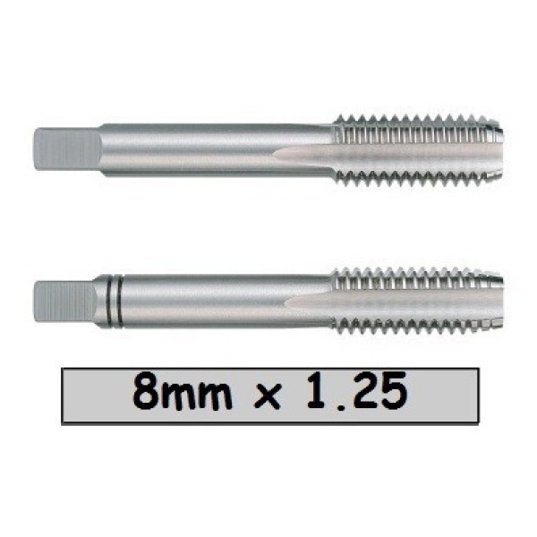 Juego Kit Set De 2 Piezas De Macho 8mm X 1.25 Código M8m125