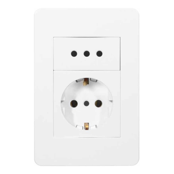 Plaqueta + 1 Modulo Shucko + 3 En Linea Molveno Blanco
