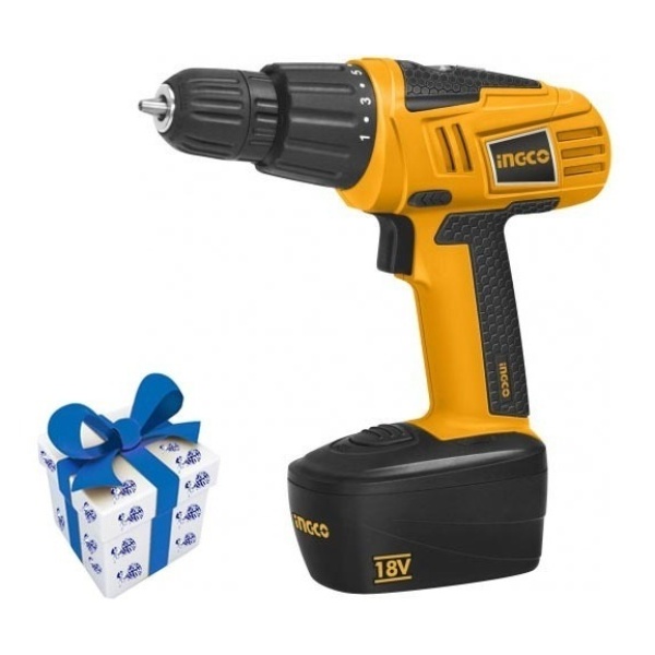 Taladro Atornillador Ingco 18v Bateria Niquel + Regalo !