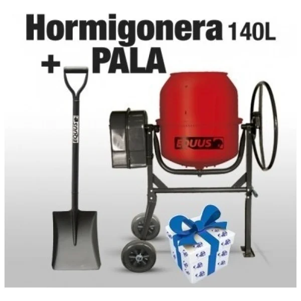 Hormigonera Trompito De Volcar Equus 140lt + Pala + Regalo!