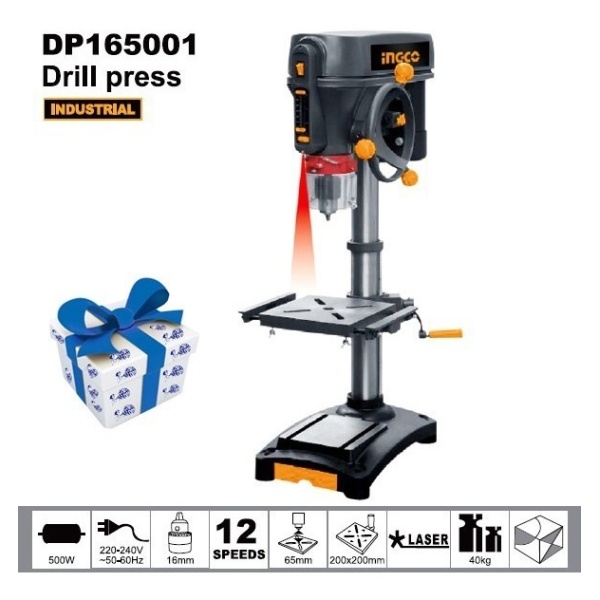 Taladro De Banco 16mm Ingco Dp165001 500w + Regalo !