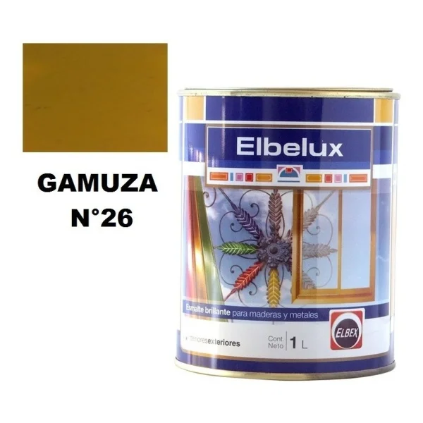 1lt Esmalte Sintetico Brillante Elbelux Elbex 32 Colores - Imagen 3