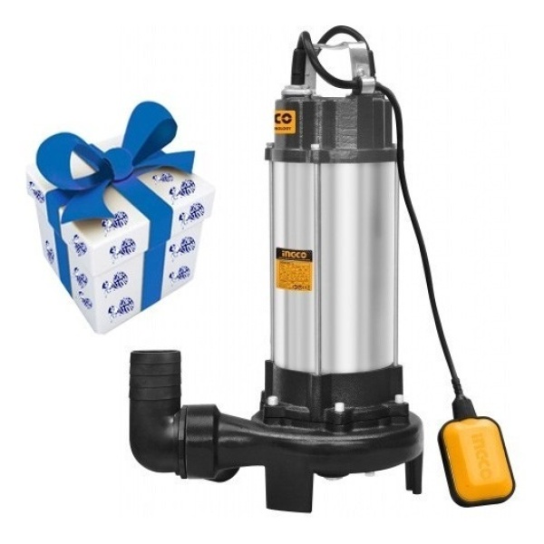 Bomba Para Agua Sucia Ingco 1500w 2hp 20m3/h + Regalo!