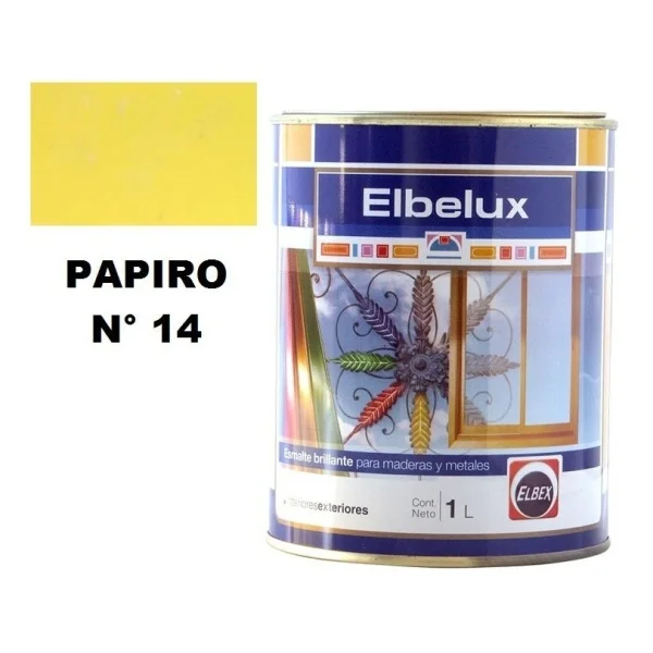 1lt Esmalte Sintetico Brillante Elbelux Elbex 32 Colores - Imagen 2