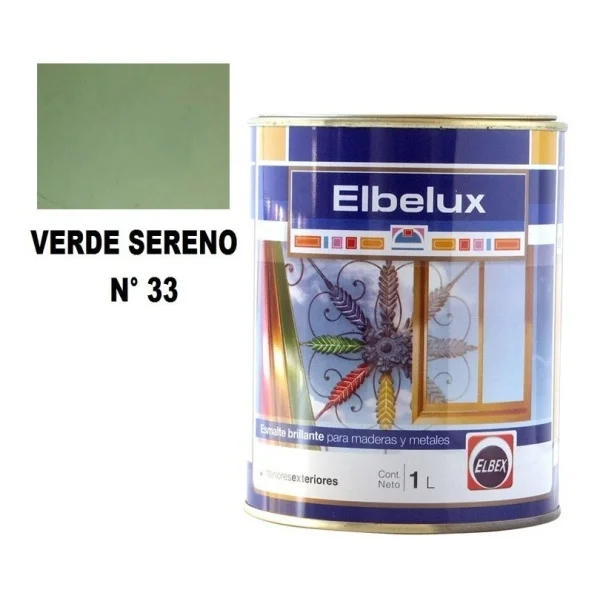 1lt Esmalte Sintetico Brillante Elbelux Elbex 32 Colores - Imagen 6