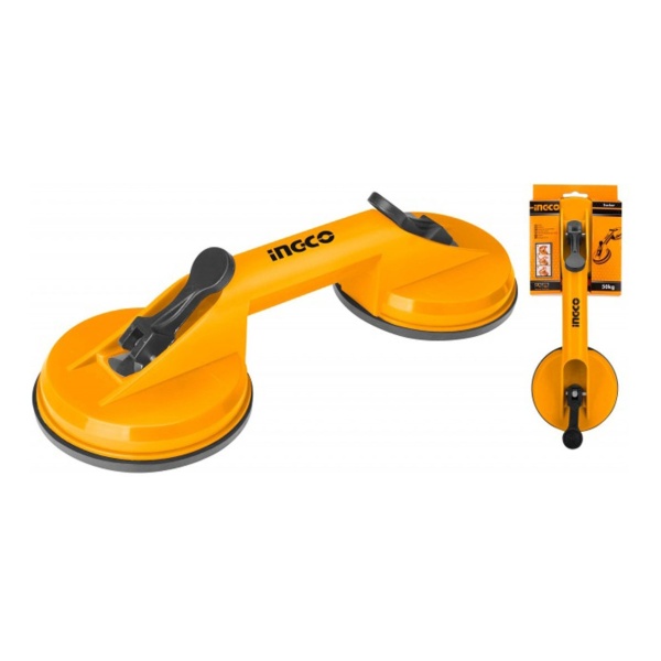 Ventosa Doble Para Vidrio De Hasta 50kg 11,5cm Ingco