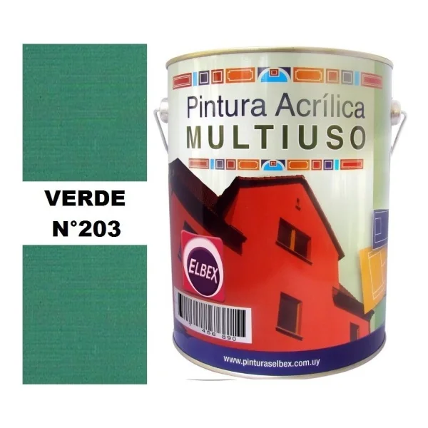 1/4lt Pintura Color Multiuso Elbex Pam 33 Colores A Eleccion - Imagen 8
