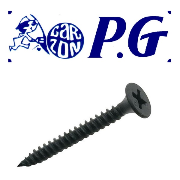 Caja 1000 Tornillos Punta Aguja Ph Negros Yeso 3.5x25