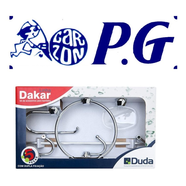 Kit De Accesorio Artefactos Para Baño Dakar 5pc Cromado P G