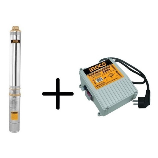 Bomba Sumergible De Tubo Para Agua Ingco 1500w 2hp + Control