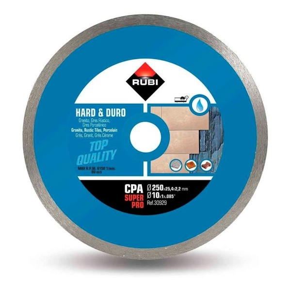 Disco Diamantado Cpa 250 C/humedo P/ingletar Rubi 30929