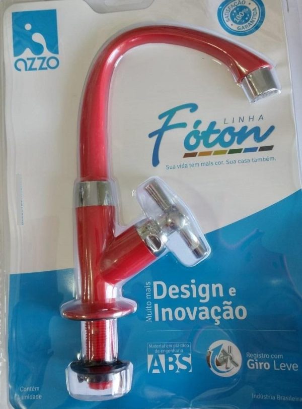 Grifo Canilla De Pvc Baño De Mesada Bali Rojo Tropical P G