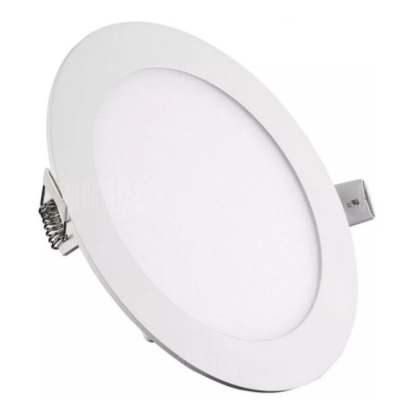 Pack 2 Panel Spot Led Embutir 9w Redondo Alto Brillo Naf Pg