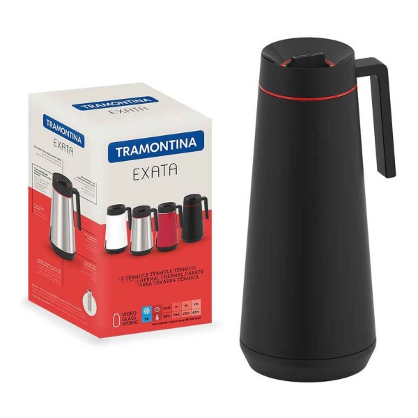 Jarra Térmica Termo A. Inox 0,30l Exata Negra Tramontina Pg