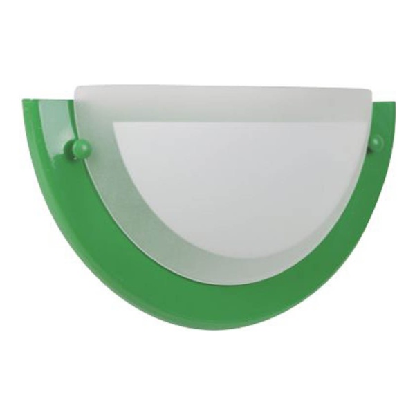 Aplique De Pared Medio Vidrio Para Beta 3017 Verde P G
