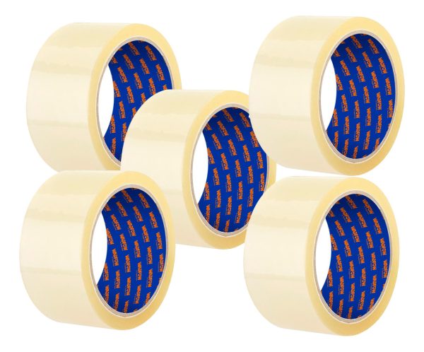 Pack 5 Rollos Cinta Transparente 100m X 48mm Wadfow Wpn1h10