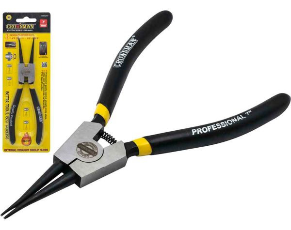 Pinza Para Seguros 7'' Recta Externa 0565207 Crownman P G
