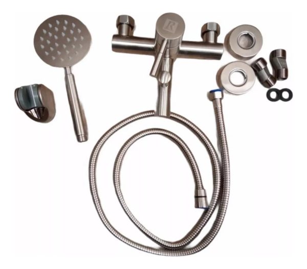 Monocomando Griferia Ducha Bañera Rimontti Palito Satinado