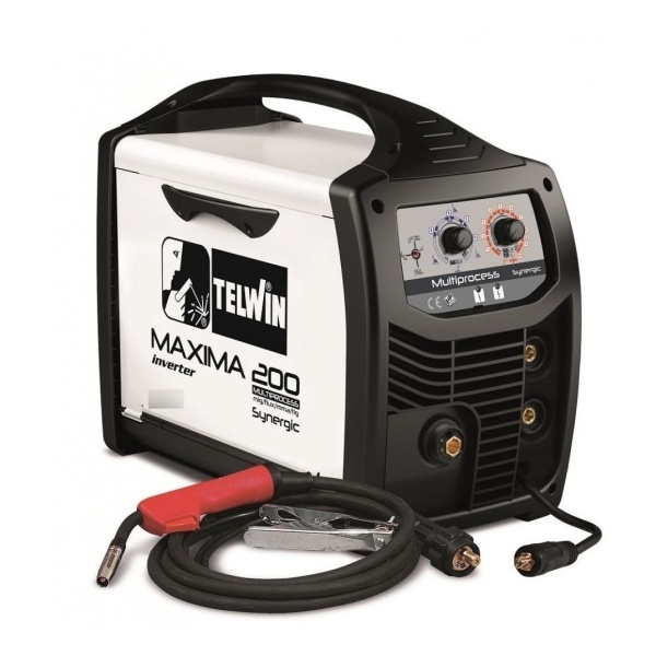 Soldadora Inverter Telwin Máxima 200 Synergic Color Blanco/negro