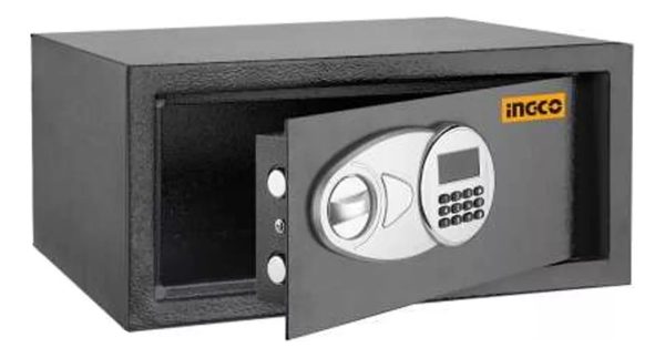 Caja Fuerte Digital Capacidad 27lts Ingco Esf3502 8 X17 X14