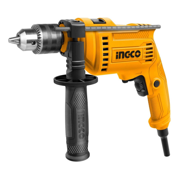 Taladro Percutor 680w Ingco Id6808 Pared Metal Madera Pro Color Amarillo Frecuencia 50 Hz/60 Hz