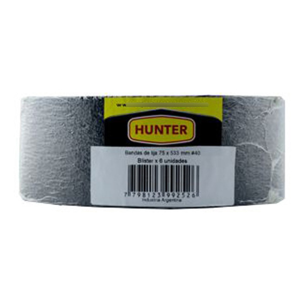 Lija En Banda 75x533mm Grano 40 X 6 Unid. Hunter