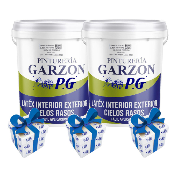 18l Pintura Elbex Int Ext + 18l Elbex Cielos Rasos + Regalos