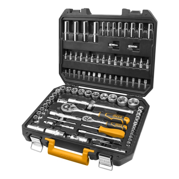 Juego Dados Tubo Llave 94 Pcs 1/2 Y 1/4 Crique Ingco - Pg