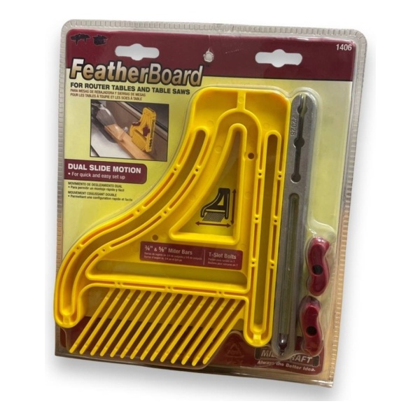 Sujetador Empuje Sierra Router Featherboard Milescraft