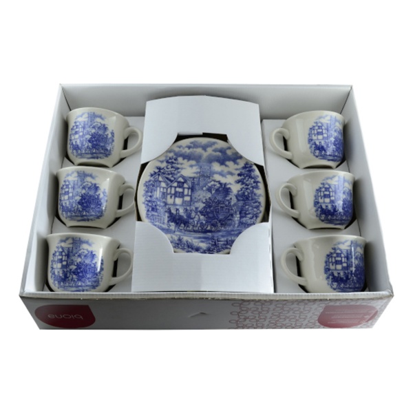 Tazas Té 6pz. 200ml. Dec.7419 Cena Inglesa Oxford