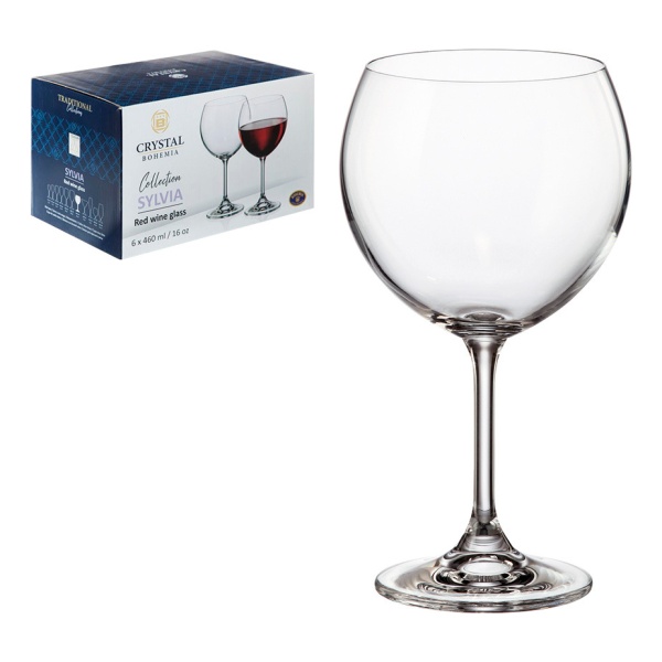 Pack 6 Copa De Cristal 460ml Sylvia Bohemia P G