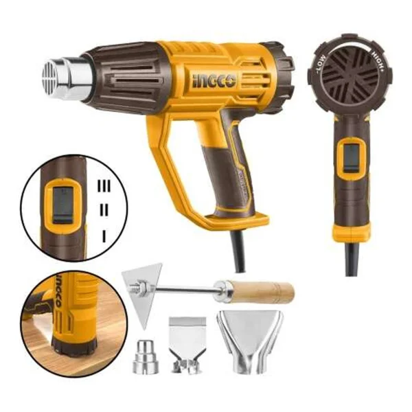 Pistola De Calor 2000w C Set De Boquillas Hg200047 Ingco -pg