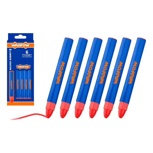 Set X 6 Crayon De Madera Marca Concreto Etc 120x12mm Wmb4506