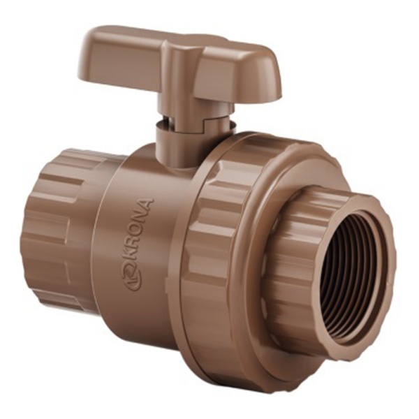 Llave De Paso + Doble Union Pvc Roscable 11/2 Krona P G
