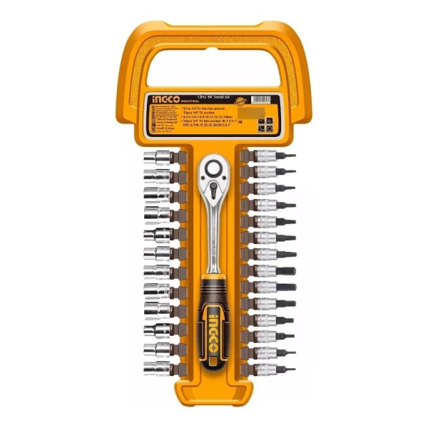 Set 27pcs Crique + Dados Y Puntas Ingco Hkts14271 P G