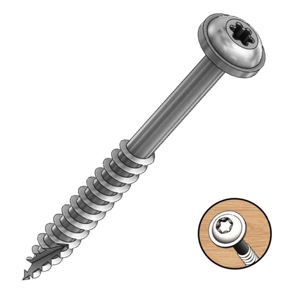 Tornillos Torx (coarse) 2.5 Pulgadas (63mm) X35 Unidades