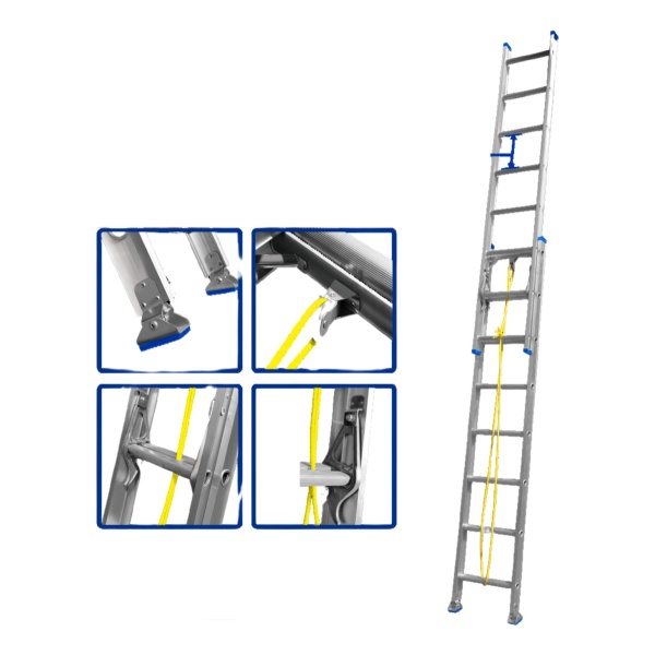 Escalera Extensible 2 X 8 Esc 2 Aluminio Wld8h16 Wadfow