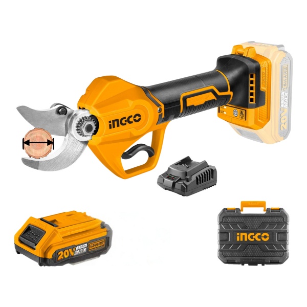 Tijera De Poda C Bat Y Cargador 20v Ingco Cssli203083