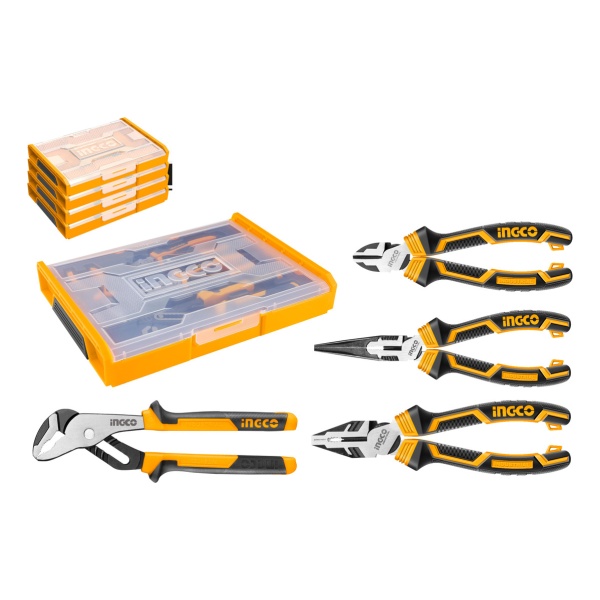 Set Organizador + 4 Herramientas Ind D Mano Ingco Hktv01p042