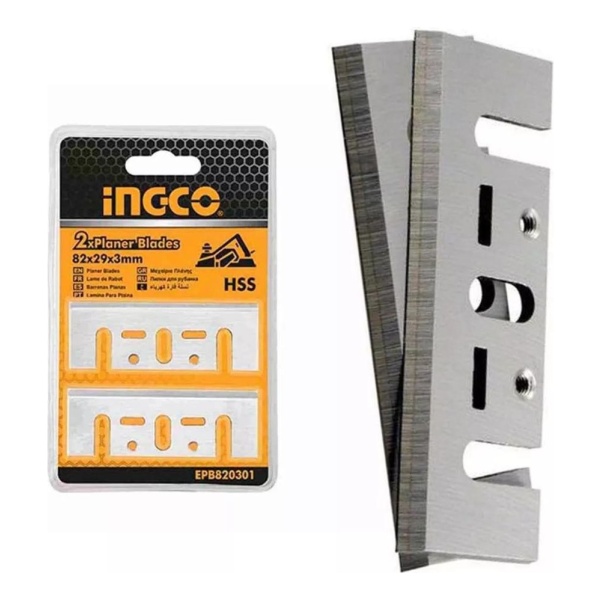 Set X 2 Cuchillas Repuesto 82 X 29 X 3mm Para Cepillo
