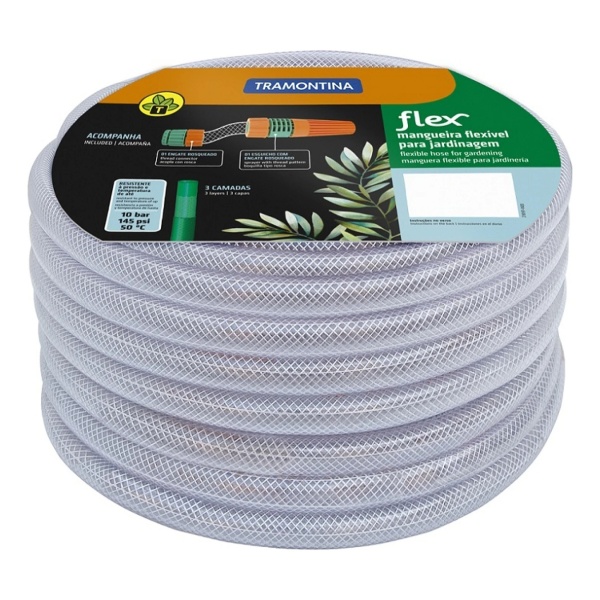 Kit Manguera Flex Transparente 1/2 X 30 Mt Tn1684