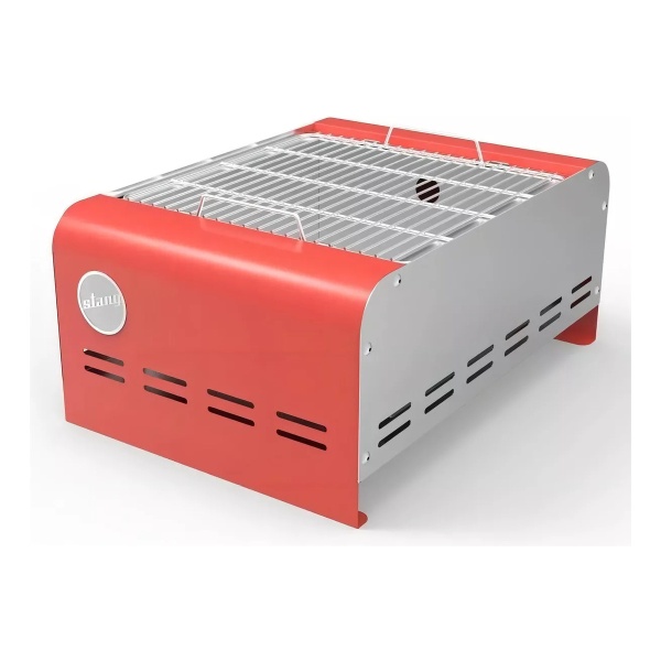 Parrilla A Carbón Portátil Acero Inox + Set De Cubiertos - Imagen 2