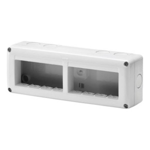 Caja Exterior Sin Tapa P/8 Mód. (2x4 Mód.) Gris