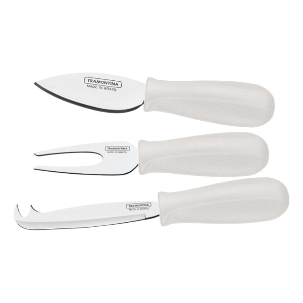 Jgo. 3 Utensilios Color Blanco Para Queso- Tramontina Tn9723