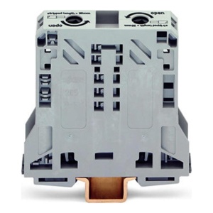 Bornera Potencia Riel Aislado 10 A 50mm2 Gris