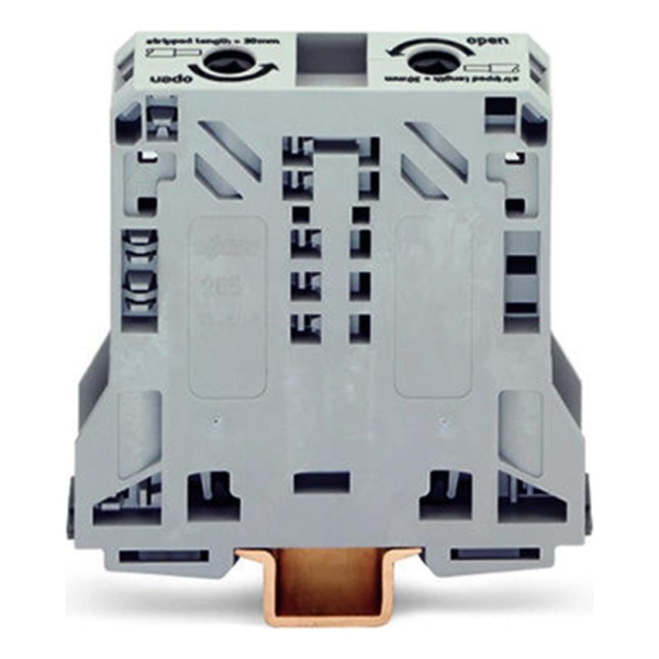 Bornera Potencia Riel Aislado 10 A 50mm2 Gris