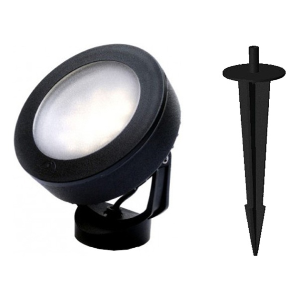 Spot Spike Con Pincho Y Lámpara Led, Negro- Fumagalli Fl0125